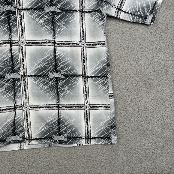 South Pole Shirt Mens Size XL Gray Loose Baggy Button Down Loop Collar Vintage - Picture 6 of 16